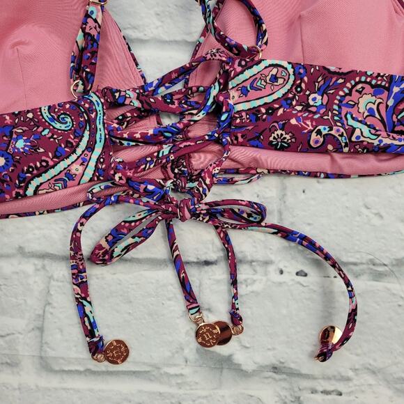 NWT Nanette Lepore Lauren Longline Fixt Bikini size 10 - Picture 7 of 15
